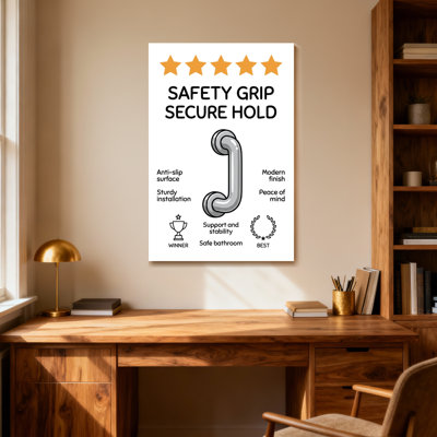 Bath & Laundry Safety Grip Secure Hold Anti Slip Surface Sturdy Installation Modern Finish Peace Of Mind Support And Stability Safe Bathroom Winner Best
