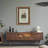 Elegant wooden TV cabinet, sleek drawers.