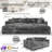 Gus 102.4"W/ 70.8"W Modular 7 Seaters Corduroy Sectional, include 3 Ottomans-2136366198