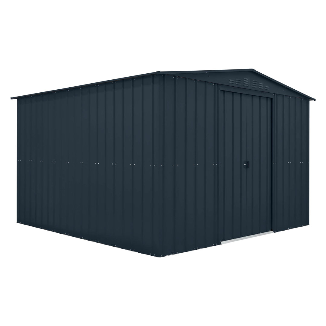 Globel 10 X 10 Apex Green Metal Shed