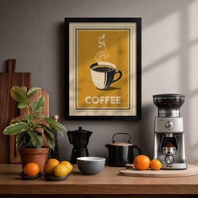 Coffee Poster Vintage - Framed Print