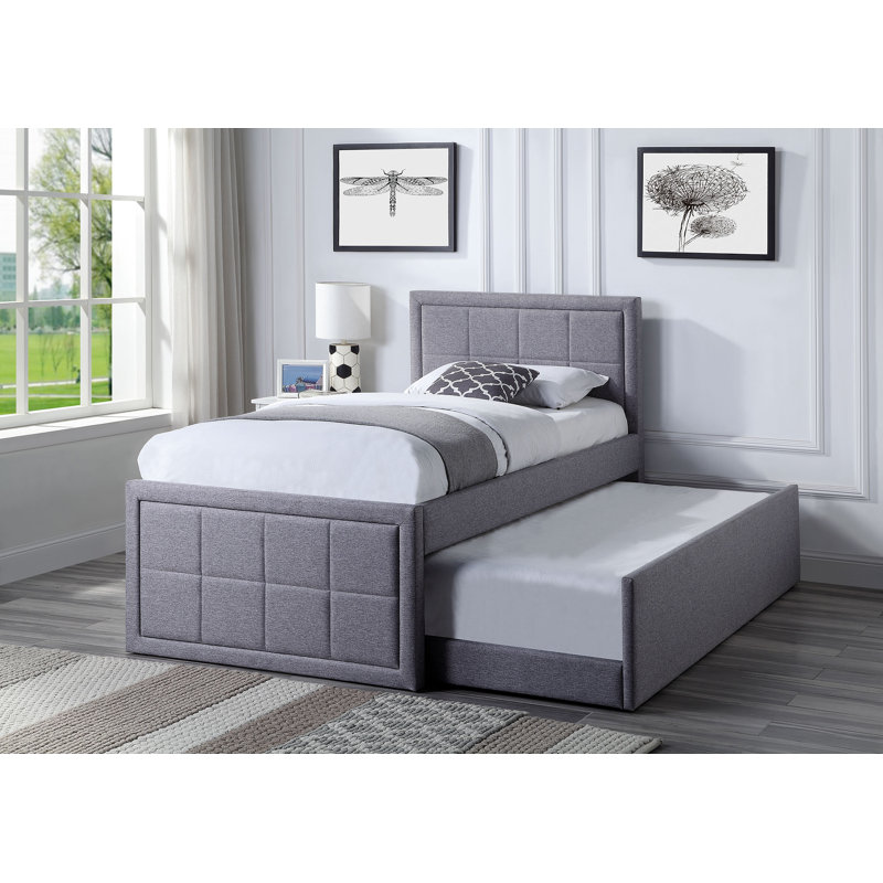 Cryptopodium Upholstered Linen Ottoman Bed