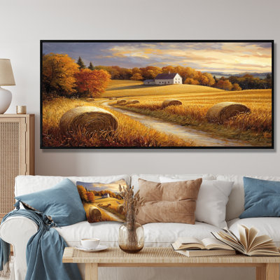 «Countryside Golden Harvest Fields IV - Art mural campagne pour le salon