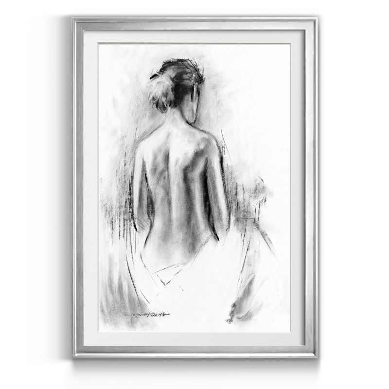 Soft Silhouette III - Cadre photo, reproduction d'art sur papier, H 30,5 po x l 42,5 po x P 1,5 po, Argent