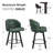Elyan Swivel Upholstered Counter Stool with Metal Frame-110080582