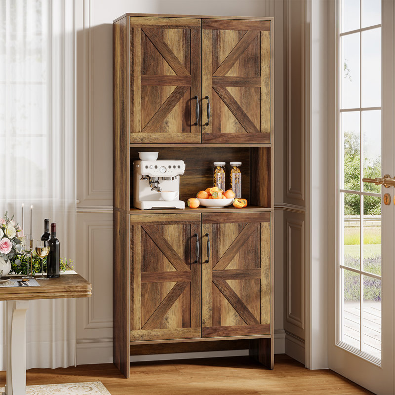 67.52''  Kitchen Pantry Storage Cabinets With Doors