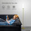 Lampe sur pied moderne à DEL blanche - luminosité à 360 °, couleurs réglables et télécommande-968814821