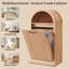  Armoire à panier à linge arquée moderne avec tablette ouverte, panier à linge de salle de bain cannelé de 10 gallons (comprend un panier à linge 1 pièce)-779242670-782239395
