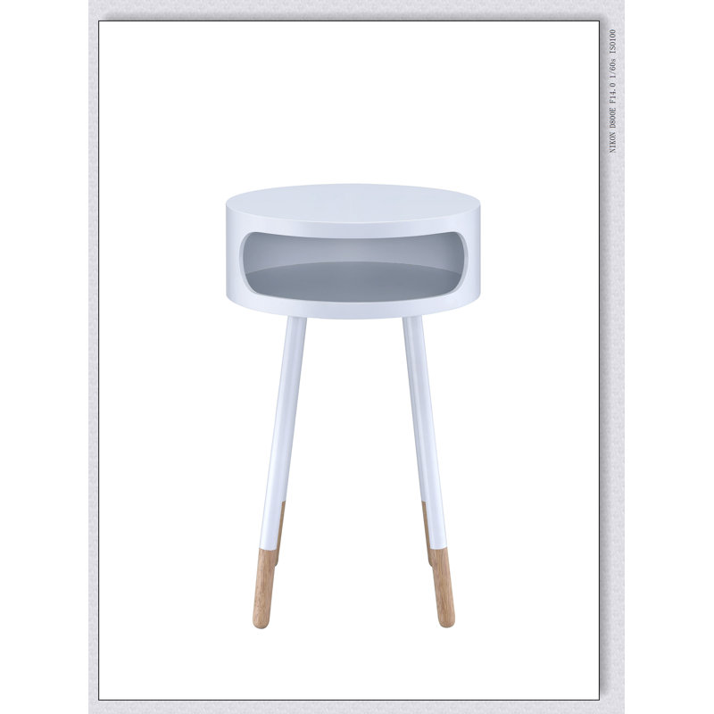 Table d'appoint ronde blanche Sonria