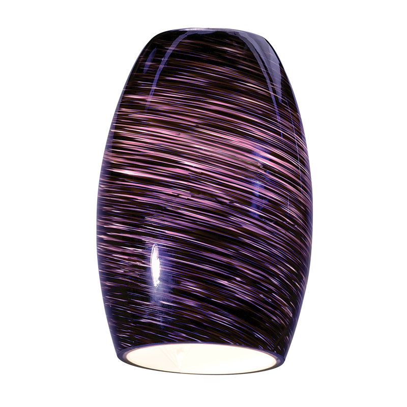 Chianti - Abat-jour en verre suspendu, Tourbillon violet