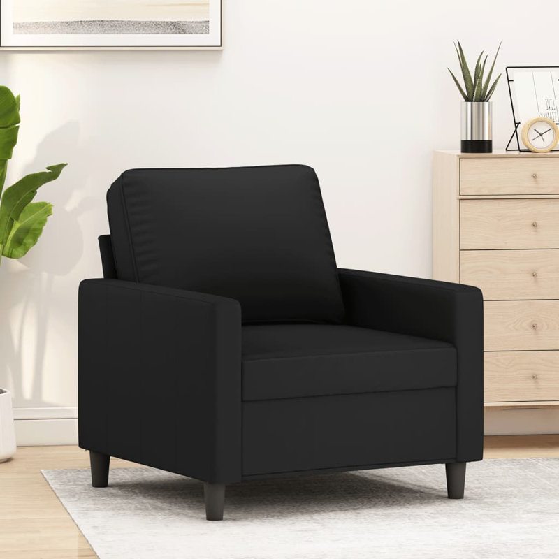 Canapé rembourré 30,7 po Douam, 100 % polyester gris clair