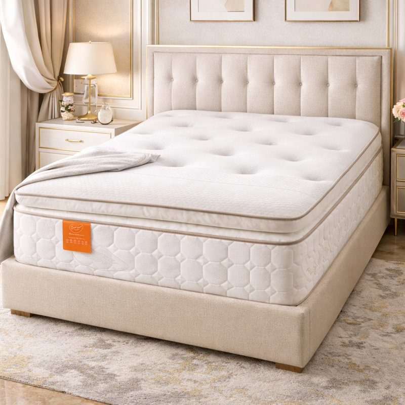 Sareer Furniture Pillow Top Open Coil Mattress, Small Single (2'6)