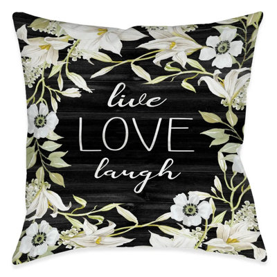 Farmhouse Florals Love Indoor Decorative Pillow
