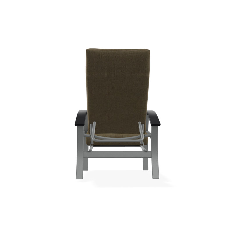 Chaise de patio inclinable avec coussins Askar, Mélange de sable Sunbrella®, Graphite texturé, Blanc P50