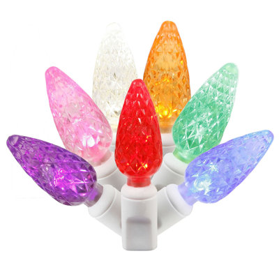34' Single Mold C6 LED Christmas light set