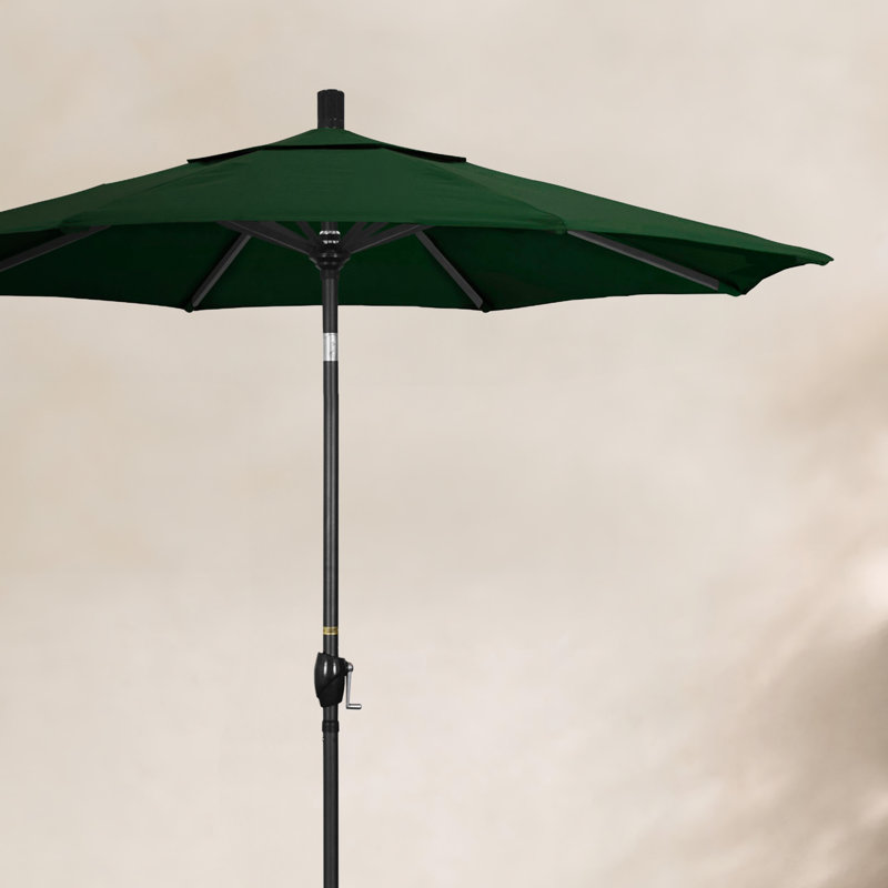 Parasol de marché 7,5', Bronze, Pacifique, Toile verte Pacifica