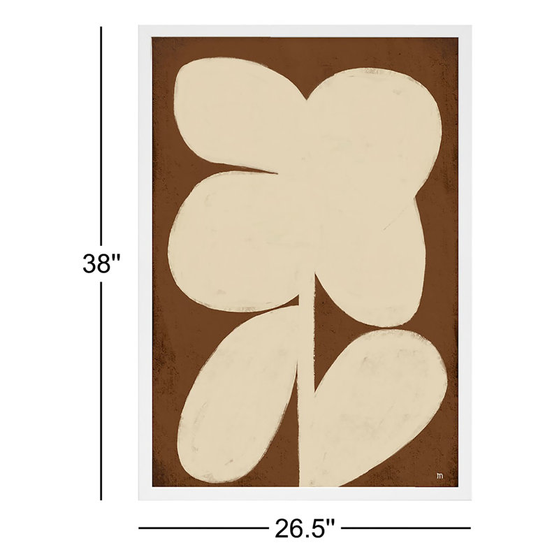 Flower Set Of 2 Painting by StudioM, White Framed, 38" H x 26.5" W x 1.25" D