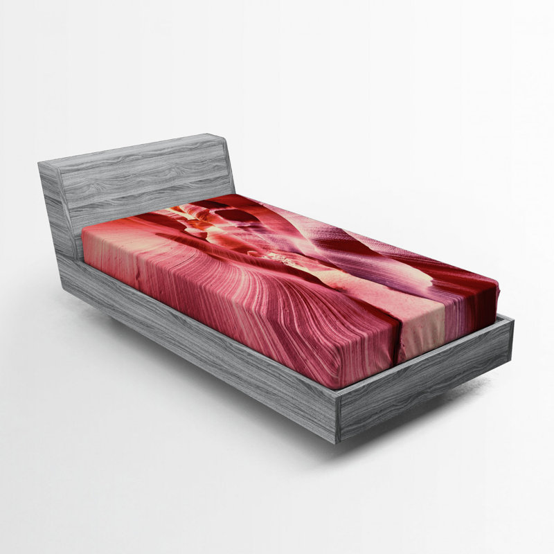 Microfiber Abstract Fitted Sheet, Twin XL Fitted Sheet