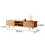 Crédence de rangement simple avec porte coulissante en rotin simple l 78,74 po