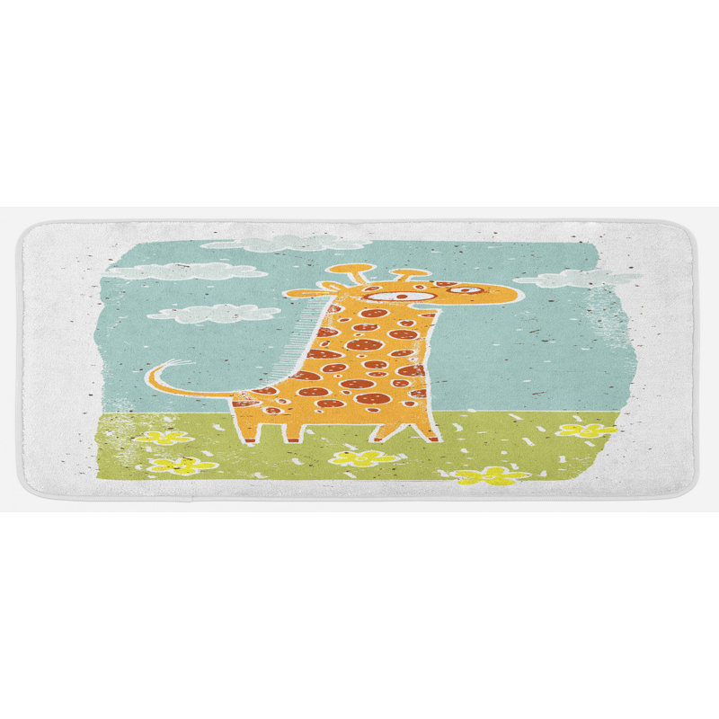 Tapis de cuisine girafe