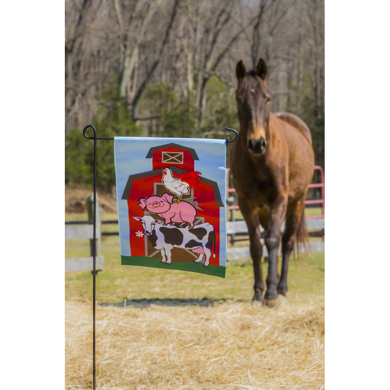 Double Sided 18'' H x 12.5'' W Polyester Animal Garden Flag