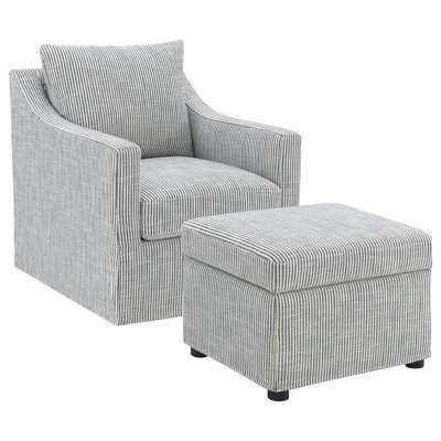 Lyons Swivel Accent Chair With Lift Top Storage Ottoman