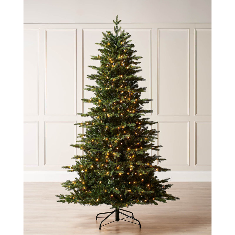 Lighted Artificial Fir Christmas Tree, 7ft H