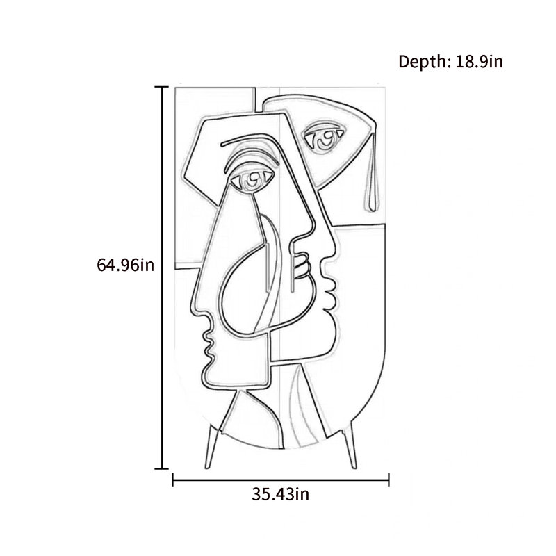 Armoire moderne à double porte minimaliste