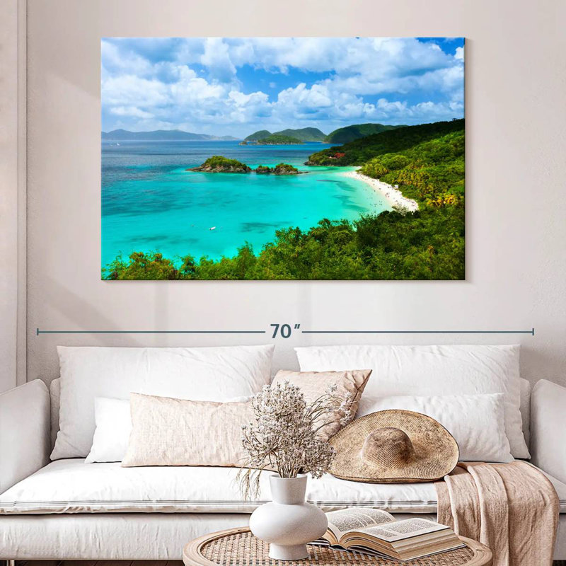 Carré des Caraïbes, baie Gillard, H 34 po x l 51 po