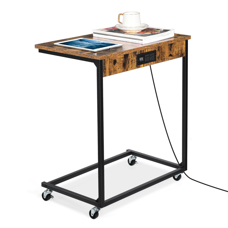 Solid Wood Top End Table