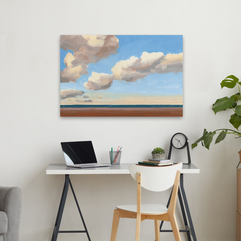 Paysage côtier et plage III, H 36 po x l 24 po