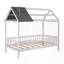 Lit simple en bois avec clôture-731880510