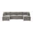 Annai 129" Wide Reversible Modular Corner Sectional with Ottoman-1363747522