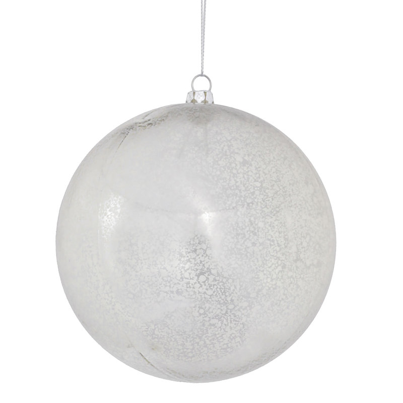 Ornement boule de mercure brillant, H 4,75 po x l 4,75 po x P 4,75 po, Argent