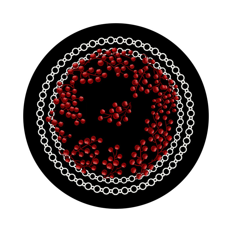 Napperon Christmas Berries, Rouge / Noir