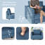 Canapé modulaire en similicuir à accoudoirs courbés avec repose-pieds 86,21 po Tomario-70543687