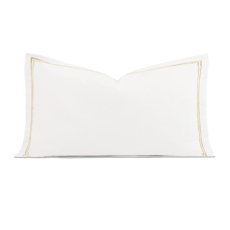 Enzo 100% Cotton Pillow Sham, White/Bisque, King