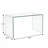 50" Clear Glass Computer Desk