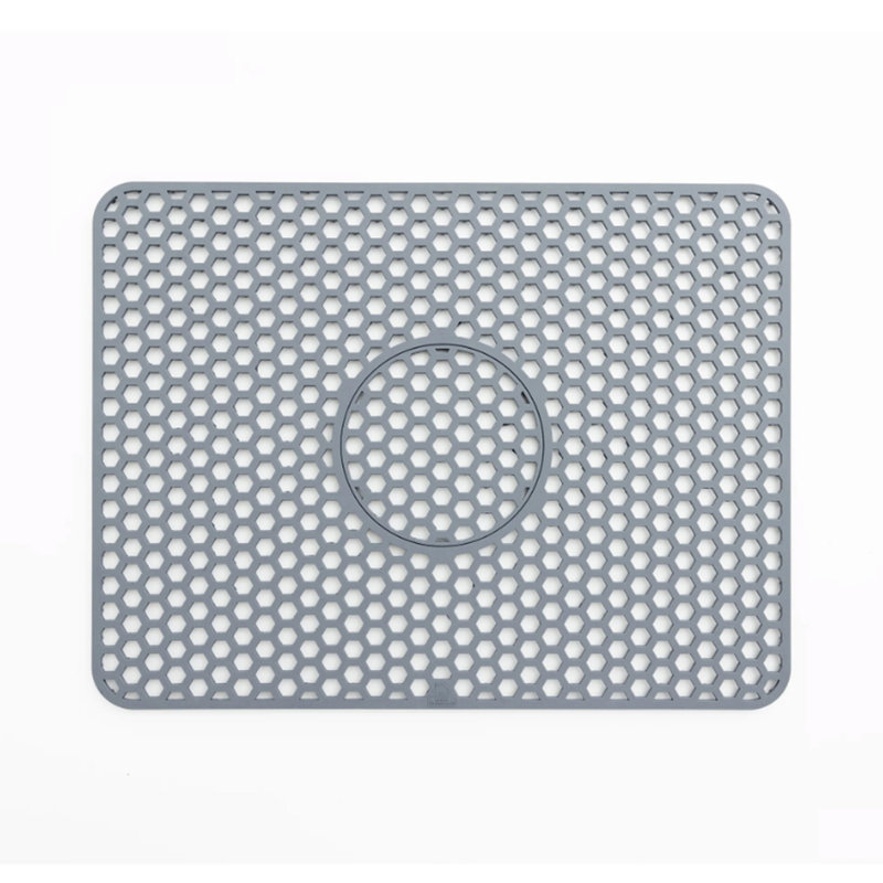 Better Houseware Silicone Sink Mat, Small, Gray, 0.25" H x 10.125" W x 12.125" D