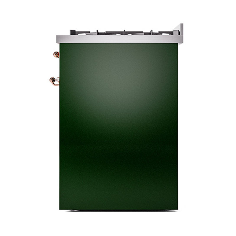 ILVE Nostalgie II Noblesse 30 in Dual Fuel Range, Liquid Propane, Emerald Green/Copper