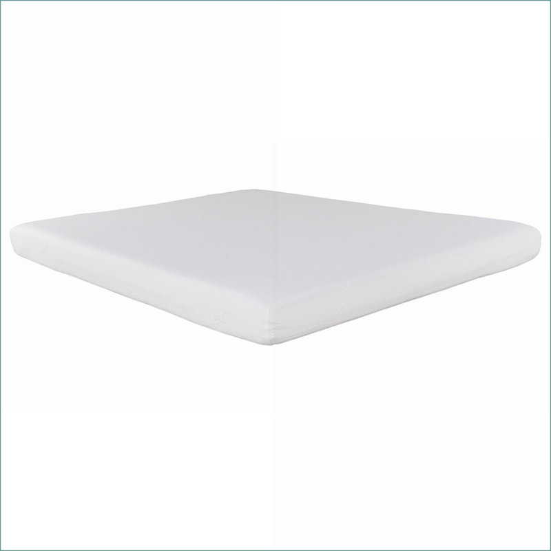 Matelas, matelas pleine grandeur en mousse viscoélastique imprégnée de gel 6 po | Blanc | Polyester