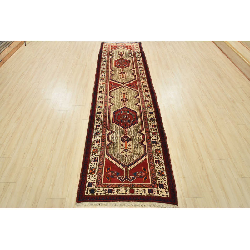 Tapis blanc unique de 3 pi 1 po x 11 pi