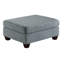 Canapé modulaire 9 pièces gris avec tissu en lin, repose-pieds et siège confortable