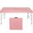 4Ft Pink Camping Folding Table. Indoor & Outdoor Versatile Use. 135Kg Max Weight Bearing. Foldable With Fixed Grip For Easy Mobility. Smooth And Waterproof Surface. Triangular Structure Enhanced
