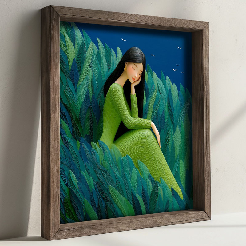 Peinture décorative en panneau de fibres à densité moyenne, 27.56" H x 27.56" W
