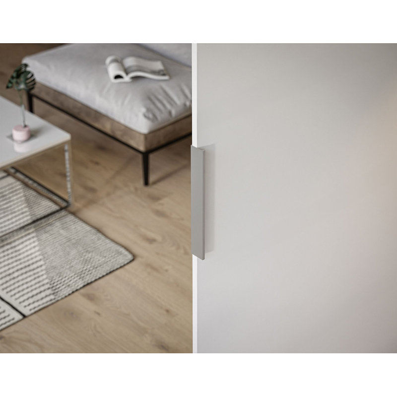 Teresa Sliding Door, White/Silver