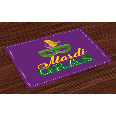 Colstrip Mardi Gras Feathers Placemat