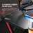 Sinead 44'' Z-Shaped Carbon Fiber Surface PC Gaming Desk with Cup Holder and Headphone Hook-480800781