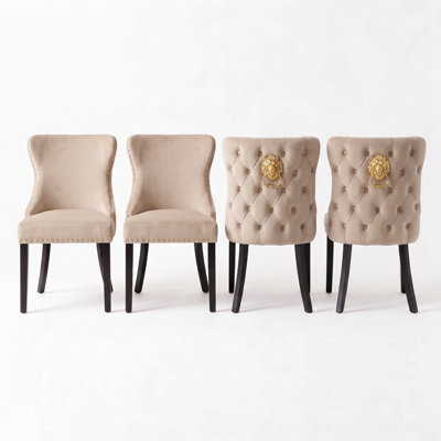 51cm H Velet Upholstered Accent in Khaki