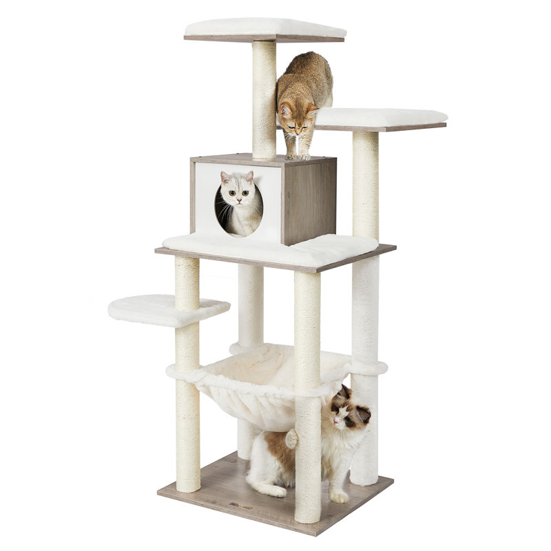 Garyville 54.3'' H Cat Tree, Heather Greige